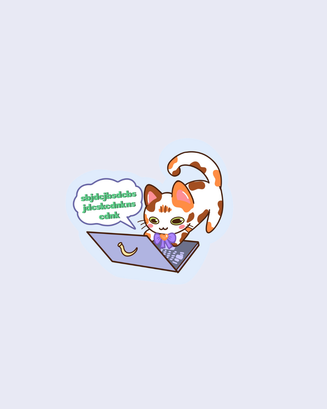 Toffee Laptop Typing | Vinyl Sticker