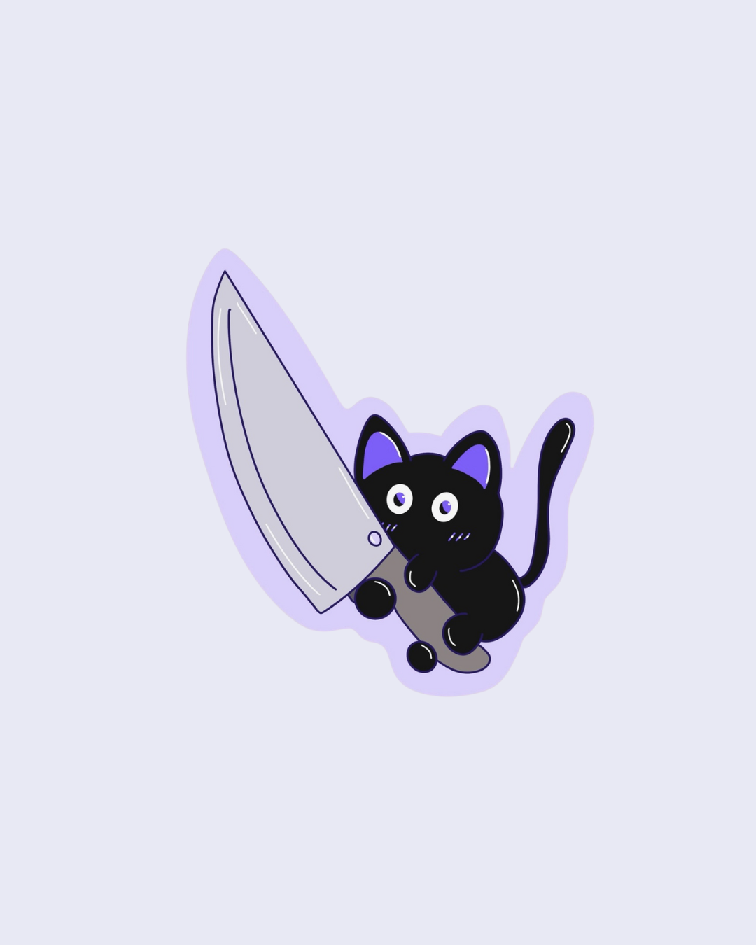 Mimi with knife | Vinyl Sticker