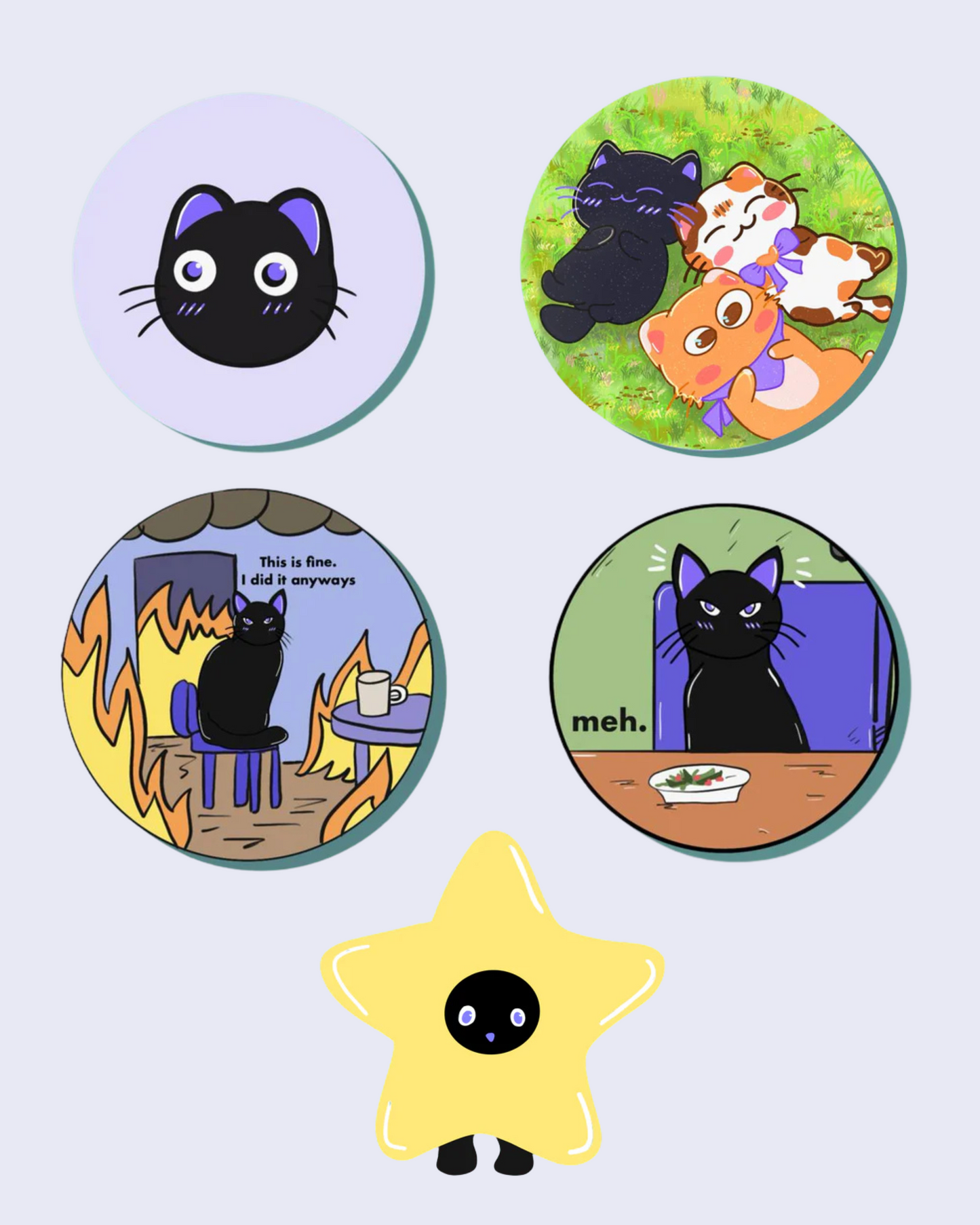 Mimi Set of 5 | Fridge Magnets