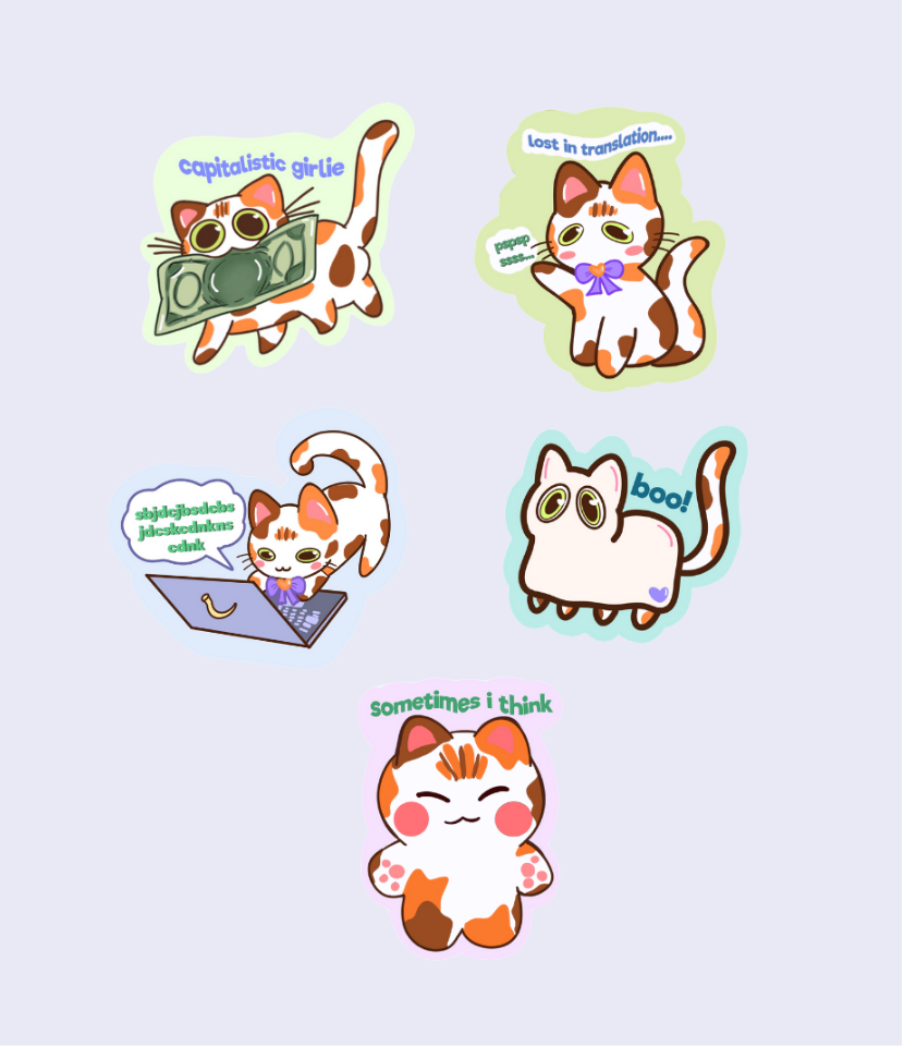 Toffee Set of 5 | Vinyl Stickers