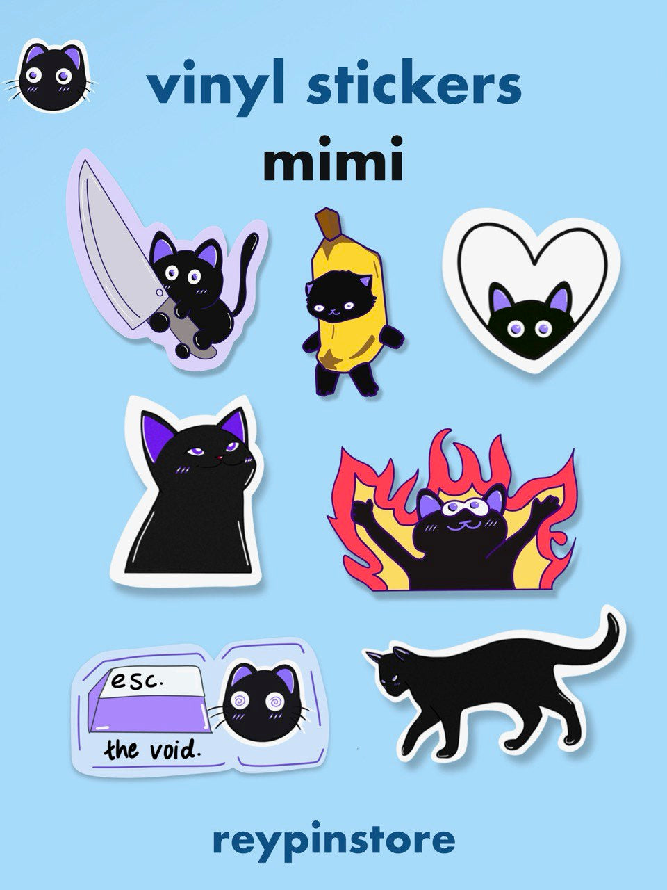 Mimi Set of 7 | Vinyl Stickers