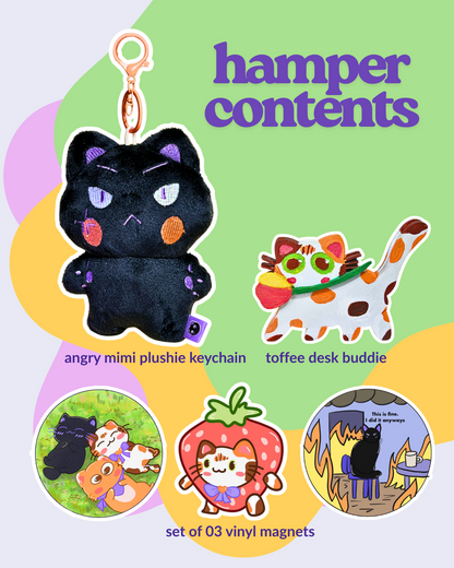 Angry Mimi Gift Bundle – Plushie, Collectible Figure & Charming Magnets