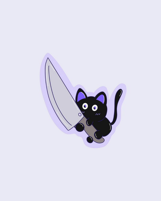Mimi with knife | Vinyl Sticker