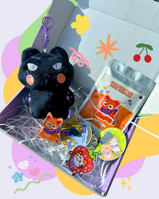 Angry Mimi Gift Bundle – Plushie, Collectible Figure & Charming Magnets