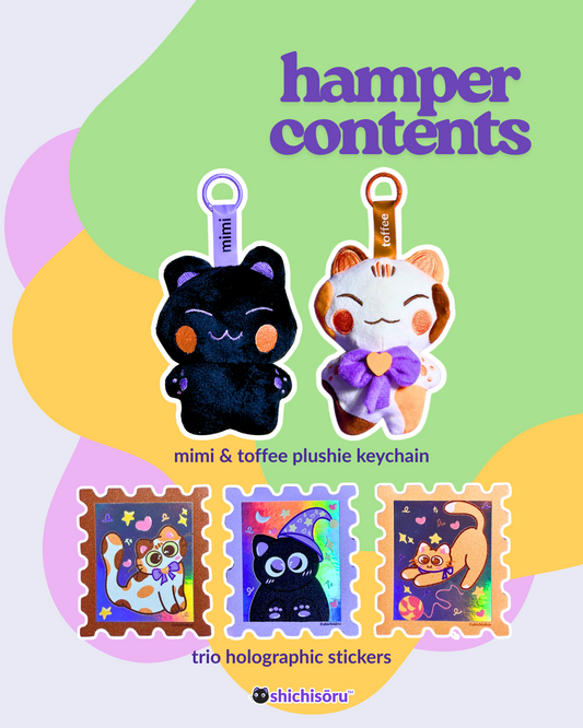 Sparkles Besties Hamper - Mimi & Toffee Plushie & Holographic Stickers Set