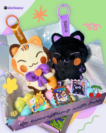 Sparkles Besties Hamper - Mimi & Toffee Plushie & Holographic Stickers Set