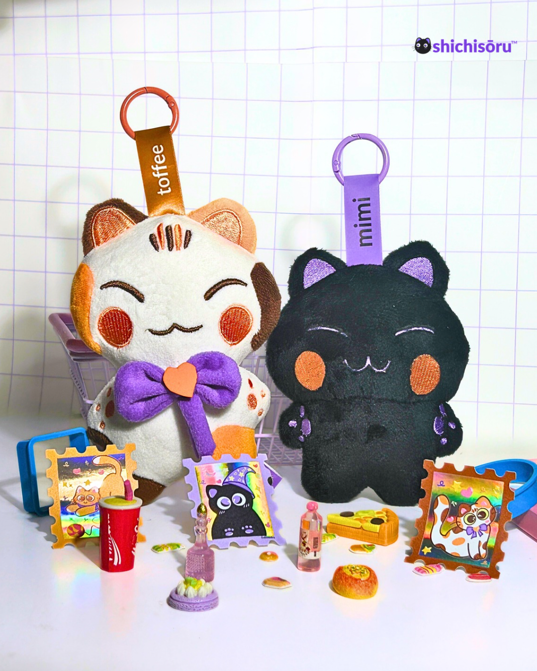 Sparkles Besties Hamper - Mimi & Toffee Plushie & Holographic Stickers Set