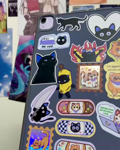 bunch of stickers on ipad