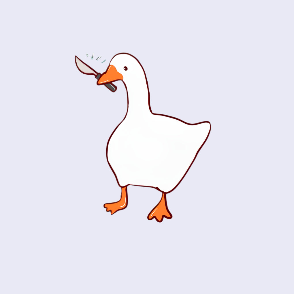 Goose with knife | Fridge Magnet